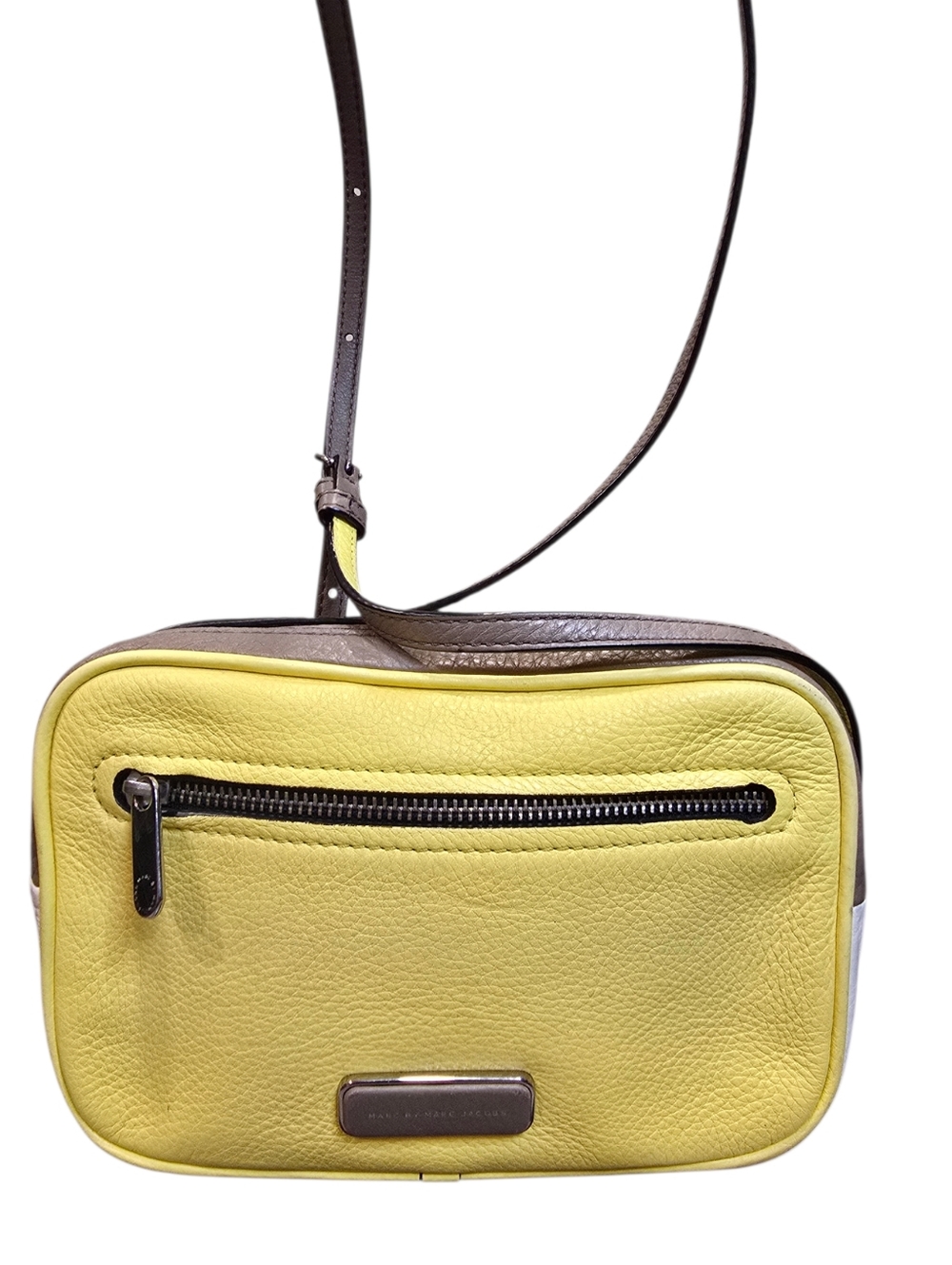 Marc by Marc Jacobs Yellow and Brown Leather Crossbody Bag